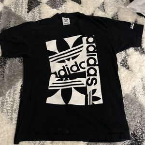 Adidas black and white teeshirt